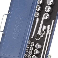 Jogo de Soquetes Sextavados Encaixe 1/2'' 10mm à 32mm com 26 Peças 19Kmu Gedore