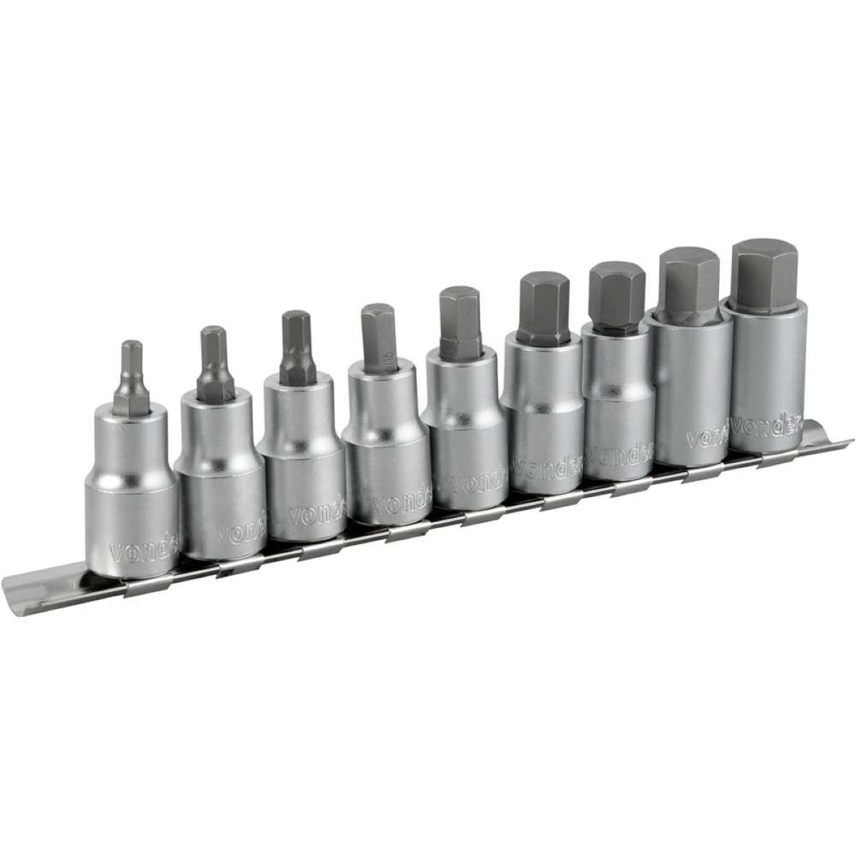 Jogo Soquete Sextavado 1/2'' 3/16-5/8'' Com 9 Pecas Vonder
