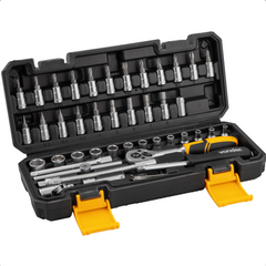 Jogo de Soquetes Sextavados Encaixe 1/4" 46 Peças Vonder