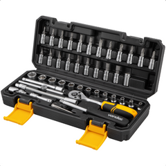 Jogo de Soquetes Sextavados Encaixe 1/4" 46 Peças Vonder