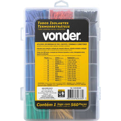 Jogo tubos isolantes termorretráteis com 560 peças Vonder