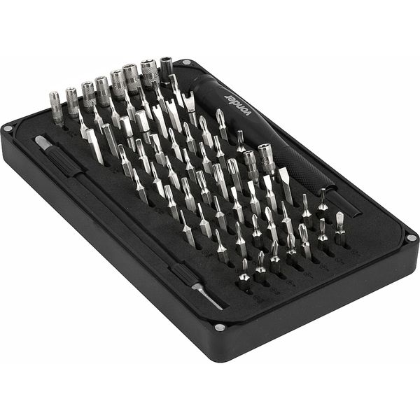 Jogo Bits/Ponteira Crv com 66 peças Precisao Vonder