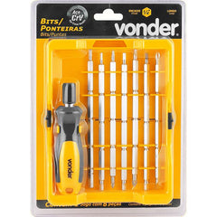 Jogo Bits/Ponteira Crv com 8 peças Enc 1/4 Longo Vonder