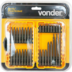 Jogo Bits/ponteiras Crv 32 Peças Enc 1/4 Vonder