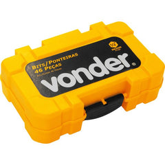 Jogo Bits/Ponteiras Crv com 46 peças Enc 1/4" Vonder