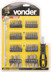 Jogo bits ponteiras 1/4" com 58 peças cromo vanádio Vonder