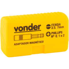 Jogo bits ponteiras 1/4" com 7 peças cromo vanádio - Vonder