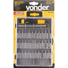 Jogo bits ponteiras precisão c/ 32 pç cromo vanádio Vonder