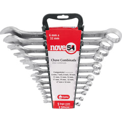 Jogo Chave Combinada 6-32mm Aço Carbono Com 12 Peças Suporte