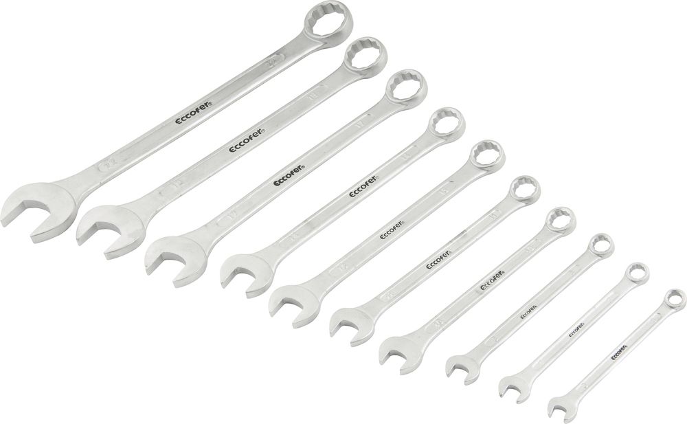 Jogo Chave Combinada 6-22mm Aço Carbono Com 10 Peças Estojo