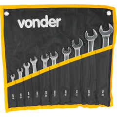 Jogo Chave Combinada 6-22mm Cromo Vanádio Cromada 10 Vonder