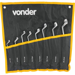 Jogo Chave Estrela 6-22mm Cromo Vanádio Cromada 8 pçs Vonder