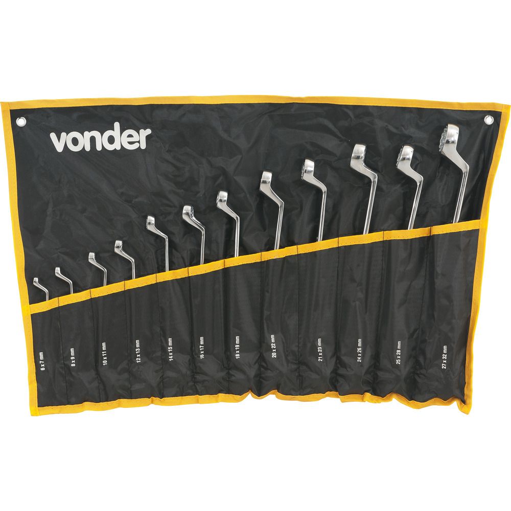 Jogo Chave Estrela 6-32mm Cromo Cromada 12 pçs Vonder