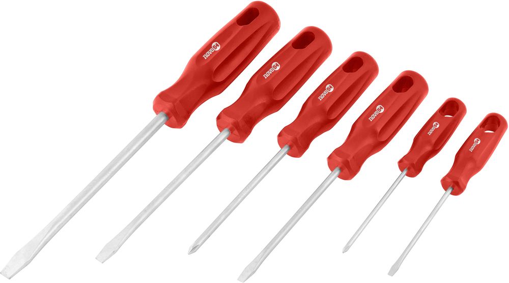 Jogo chave fenda e philips aço carbono com 6 peças - Nove54