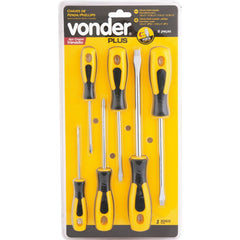 Jogo chave fenda e philips vanád. cabo anatômico c/ 6 pçPlus