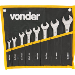 Jogo Chave Fixa 6-22mm Cromo Cromada 8 pçs Est Vonder