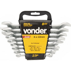 Jogo Chave Fixa 6-22mm Cromo Fosco 8 pçs Supor Vonder