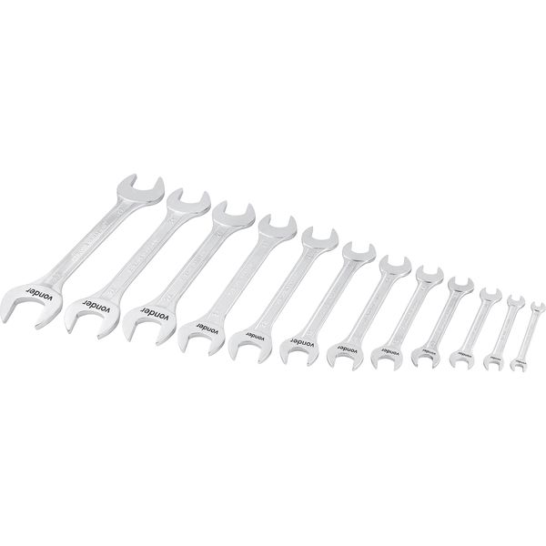 Jogo chave fixa 6-32mm cromo vanádio fosco c/ 12 pç Vonder