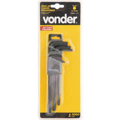 Jogo Chave Hexagonal Allen 1,5-10,0mm Tipo L Vonder
