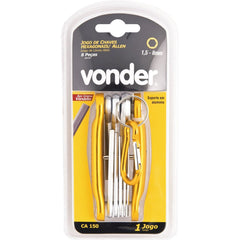 Jogo Chave Hexagonal Allen 1,5-8,0mm Canivete Alumin Vonder