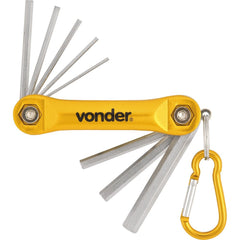 Jogo Chave Hexagonal Allen 1,5-8,0mm Canivete Alumin Vonder