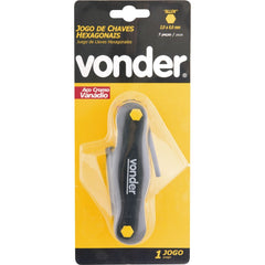 Jogo Chave Hexagonal Allen 2,0-8,0mm Plástico Vonder