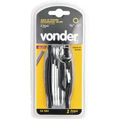 Jogo Chave Hexagonal Allen 5/64-1/4  Canivete Alumínio Cromo