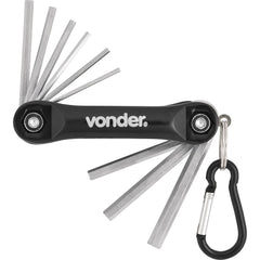 Jogo Chave Hexagonal Allen 5/64-1/4  Canivete Alumínio Cromo