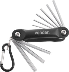 Jogo Chave Hexagonal Allen 5/64-1/4  Canivete Alumínio Cromo