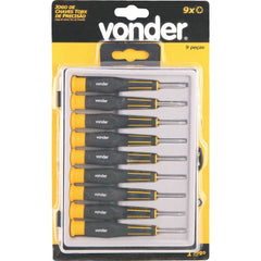 Jogo chave torx precisão t04-t20 aço carbono c/ 9 pç Vonder