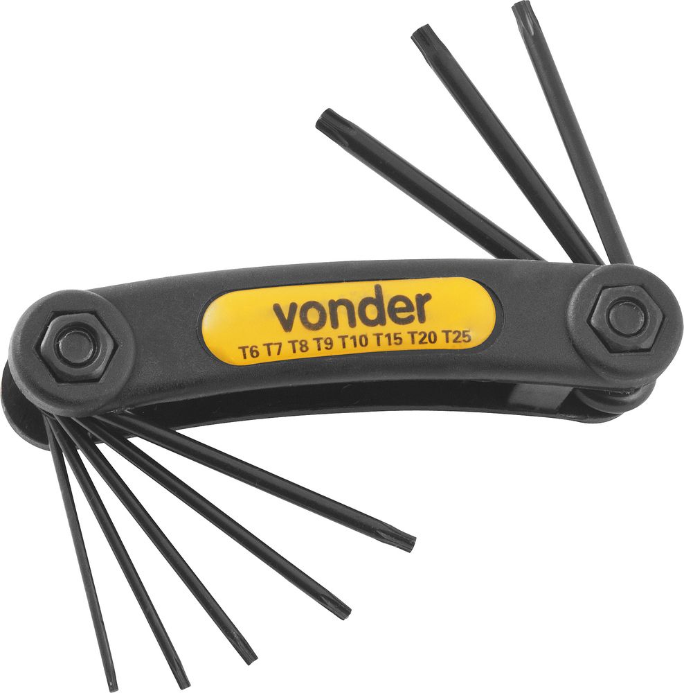 Jogo Chave Torx T06-t25 Canivete Plástico Cromo Vonder