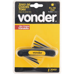 Jogo Chave Torx T06-t25 Canivete Plástico Cromo Vonder