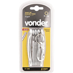 Jogo Chave Torx T9-t40 Canivete Alumin. Cromo 8 Vonder