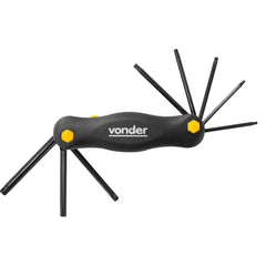Jogo Chave Torx T9-t40 Canivete Plástico Cromo 8 Vonder