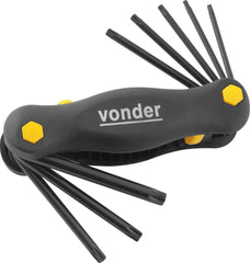 Jogo Chave Torx T9-t40 Canivete Plástico Cromo 8 Vonder