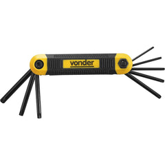 Jogo Chave Torx T9-t40 Canivete Plástico Cromo 8 Vonder