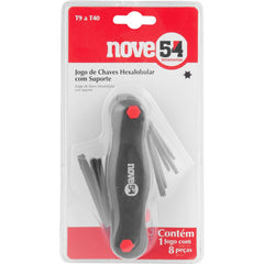 Jogo de Chaves Hexalobular T9 à T40 com Suporte - Nove54