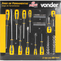 Jogo de Ferramentas com 49 Peças Vonder