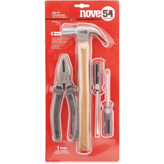 Jogo de ferramentas com 4 peças aço carbono jf042 - Nove54
