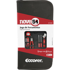 Jogo de ferramentas com 8 peças aço carbono kf008 - Nove54