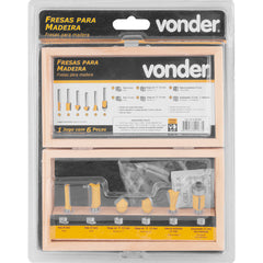 Jogo de Fresas Para Madeira com 6 Peças - Vonder