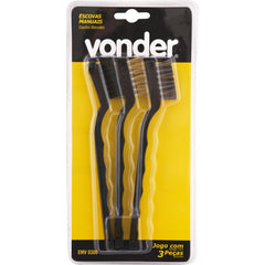 Jogo Escova Manual Mini 3 Peças Vonder