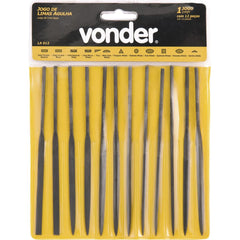 Jogo lima agulha 140mm sem cabo com 12 peças la012 - Vonder