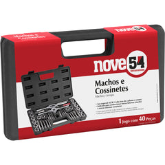 Jogo macho manual e cossinete com 40 peças - Nove54