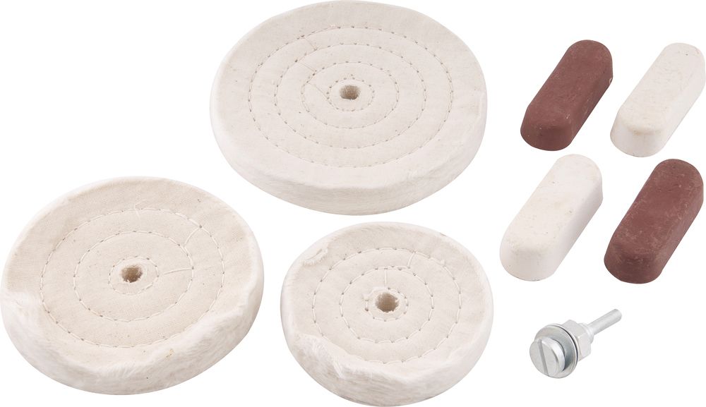 Jogo roda de pano para polimento com pasta 8 peças Vonder