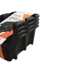 Kit 4 Gavetas Empilhaveis N5 Preto Presto