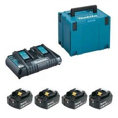Kit Carregador DC18RD 127V com 4 Baterias BL1850B Makita