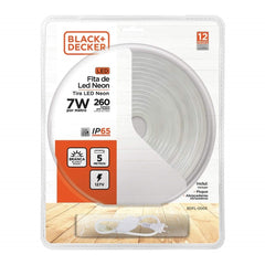 Kit Fita Led Neon 127V 6500K 7W Plug 5m IP65 Black+Decker