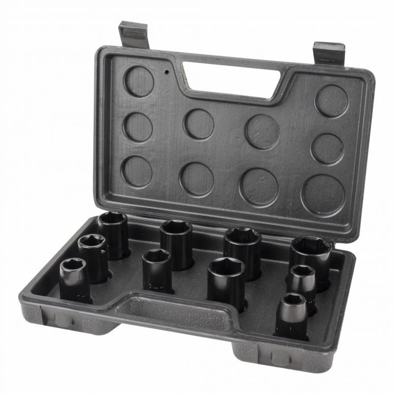 Kit Soquete 1/2 com 10 peças para Chave Impacto Lynus KSL-1/2