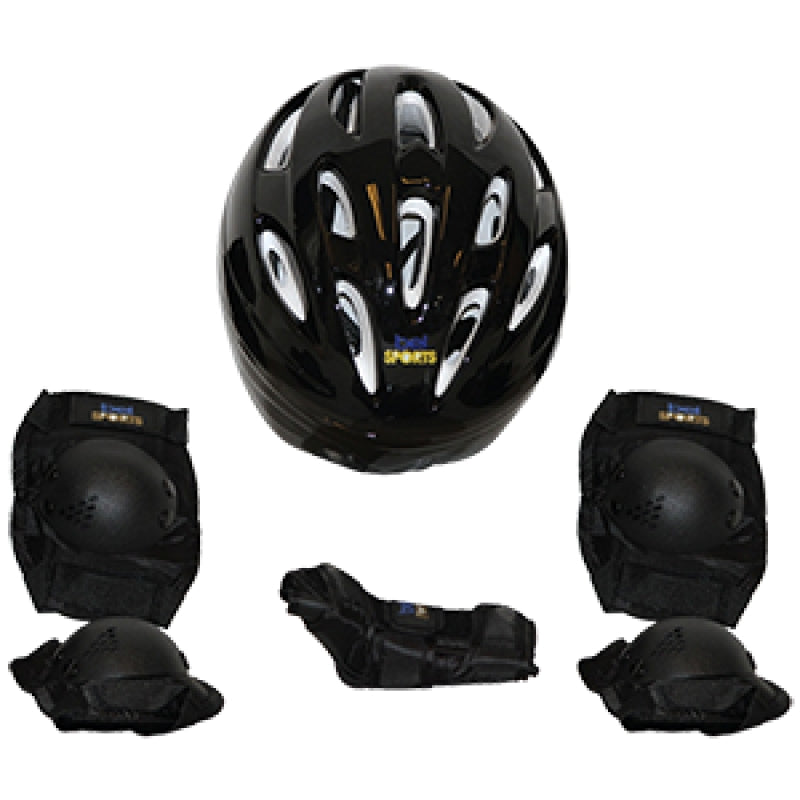 Kit de proteção radical c/ capacete tam. P preto Bel Sports